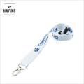 Transferencia de calor baratos impreso blanco personalizado Smooth Lanyard diseño y muestra gratis